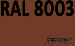 StreetKolor RAL 8003 Uretán autófesték fényes vagy matt 1 liter + fixáló + hígító (RAL8003)