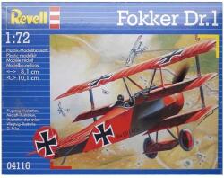 Revell Fokker Dr. 1 Triplane Model Set repülőgép 1: 72, 37 részes () (REVELLMODEL-72-04116)