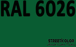 StreetKolor RAL 6026 Akril autófesték fényes vagy matt 1 liter + fixáló + hígító (RAL6026AKRYL)