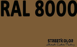 StreetKolor RAL 8000 Uretán autófesték fényes vagy matt 1 liter + fixáló + hígító (RAL8000)