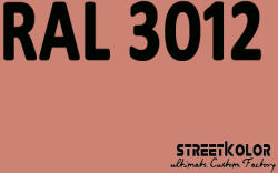 StreetKolor RAL 3012 Akril autófesték fényes vagy matt 1 liter + fixáló + hígító (RAL3012AKRYL)