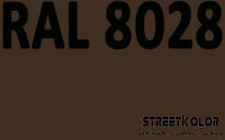 StreetKolor RAL 8028 Uretán autófesték fényes vagy matt 1 liter + fixáló + hígító (RAL8028)