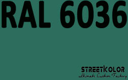 StreetKolor RAL 6036 Akril autófesték fényes vagy matt 1 liter + fixáló + hígító (RAL6036AKRYL)
