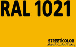 StreetKolor RAL 1021 Uretán autófesték fényes vagy matt 1 liter + fixáló + hígító () (RAL1021)