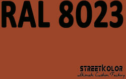 StreetKolor RAL 8023 Akril autófesték fényes vagy matt 1 liter + fixáló + hígító (RAL8023AKRYL)