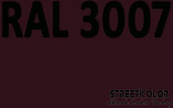 StreetKolor RAL 3007 Akril autófesték fényes vagy matt 1 liter + fixáló + hígító (RAL3007AKRYL)