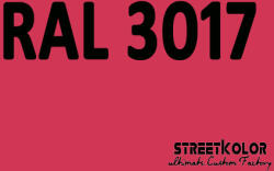 StreetKolor RAL 3017 Uretán autófesték fényes vagy matt 1 liter + fixáló + hígító (RAL3017)