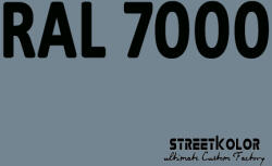 StreetKolor RAL 7000 Akril autófesték fényes vagy matt 1 liter + fixáló + hígító (RAL7000AKRYL)