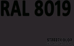 StreetKolor RAL 8019 Uretán autófesték fényes vagy matt 1 liter + fixáló + hígító (RAL8019)