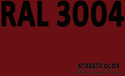 StreetKolor RAL 3004 Uretán autófesték fényes vagy matt 1 liter + fixáló + hígító (RAL3004)