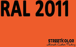 StreetKolor RAL 2011 Akril autófesték fényes vagy matt 1 liter + fixáló + hígító (RAL2011AKRYL)