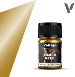 Acrylicos Vallejo Vallejo 70.793 Liquid Metal Rich Gold magasfényű airbrush festék 35 ml () (70.793)