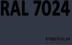 StreetKolor RAL 7024 Uretán autófesték fényes vagy matt 1 liter + fixáló + hígító (RAL7024)