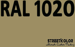 StreetKolor RAL 1020 Akril autófesték fényes vagy matt 1 liter + fixáló + hígító () (RAL1020AKRYL)