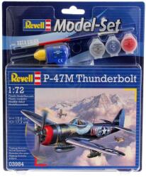 Revell P-47 M THUNDERBOLT Model Set repülőgép 1: 72, 67 darabos + festékek + ragasztó + ecset () (REVELLMODEL-72-63984)