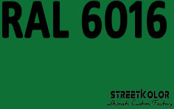 StreetKolor RAL 6016 Uretán autófesték fényes vagy matt 1 liter + fixáló + hígító (RAL6016)