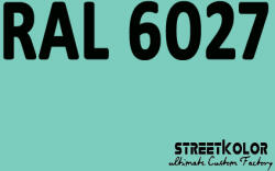 StreetKolor RAL 6027 Akril autófesték fényes vagy matt 1 liter + fixáló + hígító (RAL6027AKRYL)