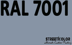 StreetKolor RAL 7001 Uretán autófesték fényes vagy matt 1 liter + fixáló + hígító (RAL7001)