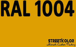 StreetKolor RAL 1004 Uretán autófesték fényes vagy matt 1 liter + fixáló + hígító () (RAL1004)