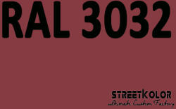 StreetKolor RAL 3032 Akril autófesték fényes vagy matt 1 liter + fixáló + hígító (RAL3032AKRYL)