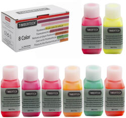 Fengda® - Fenghua Bida 8x30ml FENGDA TIMBERTECH fluoreszkáló akril airbrush festékek szettje (FEN.FP30-4080)
