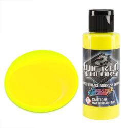 CreateX Colors Wicked W024 fluoreszkáló sárga airbrush festék 60ml (WICKED) (W024.60)