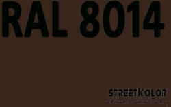 StreetKolor RAL 8014 Akril autófesték fényes vagy matt 1 liter + fixáló + hígító (RAL8014AKRYL)
