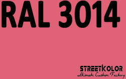StreetKolor RAL 3014 Akril autófesték fényes vagy matt 1 liter + fixáló + hígító (RAL3014AKRYL)