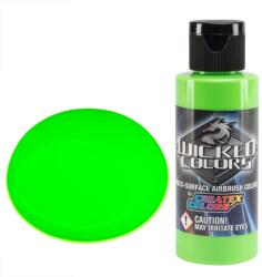 CreateX Colors Wicked W023 fluoreszkáló zöld airbrush festék 60ml (Wicked) (W023.60)