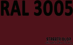 StreetKolor RAL 3005 Uretán autófesték fényes vagy matt 1 liter + fixáló + hígító (RAL3005)