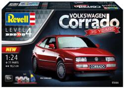 Revell VW Corrado "35 ÉV" Modellező készlet Autó 1: 24, 77 darab + festékek + ragasztó + ecset () (REVELLMODEL-24-05666)