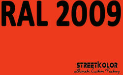 StreetKolor RAL 2009 Uretán autófesték fényes vagy matt 1 liter + fixáló + hígító (RAL2009)