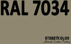 StreetKolor RAL 7034 Akril autófesték fényes vagy matt 1 liter + fixáló + hígító (RAL7034AKRYL)