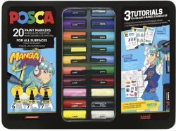 uni Filctoll UNI Posca Manga Hero vegyes fémdobozos 20 darabos (2UPC20MANGA) - vectraline