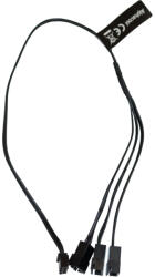 Alphacool Digital RGB LED Y-kábel háromutas JST csatlakozóval, 30cm - fekete /18601/