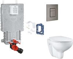 GROHE Uniset - Set pentru montare încastrată, toaletă, capac Softclose, clapetă Skate Cosmopolitan și set pentru tablete, Hard Graphite periat SANI15BB5114 (SANI15BB5114)