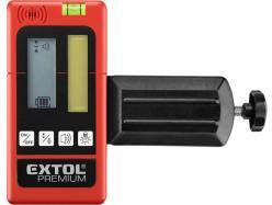 Extol Premium lézeres vevő/detektor/jelfogó vízszintezőhöz, PIROS és ZÖLD, 50m (8823390)