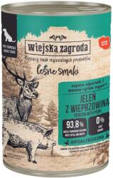 Wiejska Zagroda Gusturi de pădure Cerb cu porc, hrană umedă pentru câini 400 g
