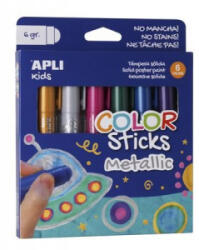 APLI Kids Color Sticks Metallic Tempera kréta készlet 6 metál szín (14405) (AP14405) - aqua