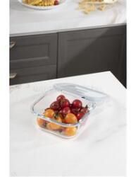 TOO KT-86 üveg 520 ml-es téglalap alakú ételtároló csatolható műanyag tetővel (KT-86) (KT-86)