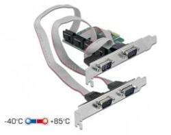 Delock PCI-E Bővítőkártya 4x Soros RS-232 port (DL90410) (DL90410)