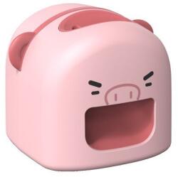 Flippy Maghámozó, Flippy, Mini nyitó, Malac modell, USB töltés, 9, 7x10x8, 6 cm, rózsaszín (126749)