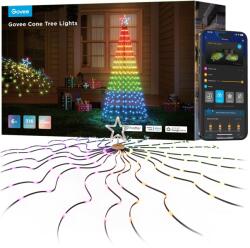 Govee H6840311 Dekoratív kúp alakú világítótest, 15 W, 5 V, 1, 82 m magasság, 2, 4 GHz Wi-Fi, Bluetooth, Govee Home alkalmazás (H6840311)