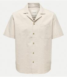 ONLY Sons férfi ing, 22030342, pamut/újrahasznosított pamut, M INTL, bézs (0000304953330_M)