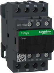 Schneider Electric TeSys D - LC1D128U7 - AC mágneskapcsoló, 25A (AC1) , csavaros csatlakozású, 2Z+2NY pólus (LC1D128U7)