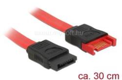 Delock SATA 6 Gb/s-s bővítőkábel csatlakozódugóval > SATA-s, csatlakozóhüvellyel, 30 cm, piros (DL83953) (DL83953)
