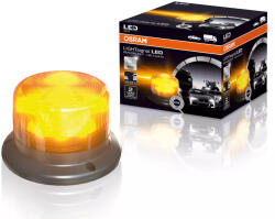 OSRAM LIGHTsignal LED Beacon Light professzionális 360 fokban forgó, borostyánsárga LED jelzőfény, sárga villogó 12-24V, Light Signal, RBL102 (RBL102)
