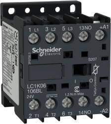 Schneider Electric TeSys K - LC1K06106BLS207 - TeSysK mágneskapcsoló, 3P, Ac3 440V, 6A, 24V dc alacsony (LC1K06106BLS207)