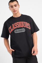 Only & Sons Only & Sons, Kerek nyakú mintás póló, Fekete, Téglavörös, M (22029023-BLACK-M)