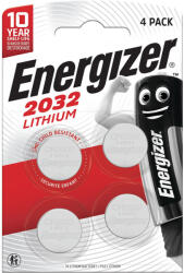 Energizer Lítium gombelem CR2032 B4 - 4 db/bliszter (ENE-EGCR2032B4) - megatool